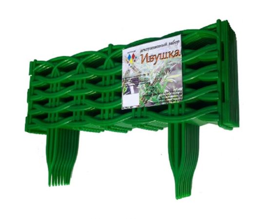 Декоративный забор Дачная мозаика "Ивушка" зелёный 15005 