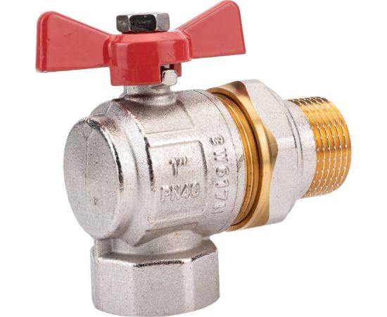 Шаровой угловой кран AV Engineering 1 нар-вн бабочка AVE094001E 