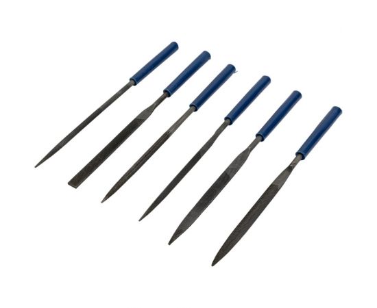 Набор надфилей № 1, 160х 70х4 мм, обрезиненные рукоятки 6 шт. чехол КОБАЛЬТ 790-113 