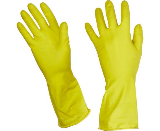 Латексные перчатки с хлопковым напылением Luscan желтые, р. 8/M 833924 