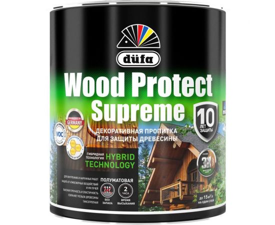 Пропитка Dufa WOOD PROTECT Supreme, палисандр 0.75 л МП00-008393 – изображение 2