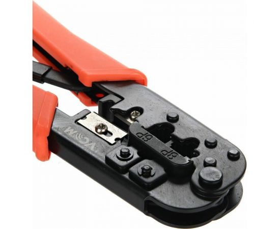 Обжимные клещи VCOM для разъемов RJ45, RJ12, RJ11, 6p6c,8p8c, с фиксатором NT082 – изображение 3