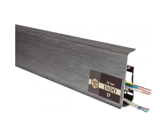 Плинтус Arbiton Indo 17 Алюминий, 2500x70x26 мм 61606 – изображение 3