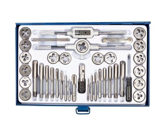 Набор метчиков и плашек VERTUL метрический 40 предметов VR41005 – изображение 3