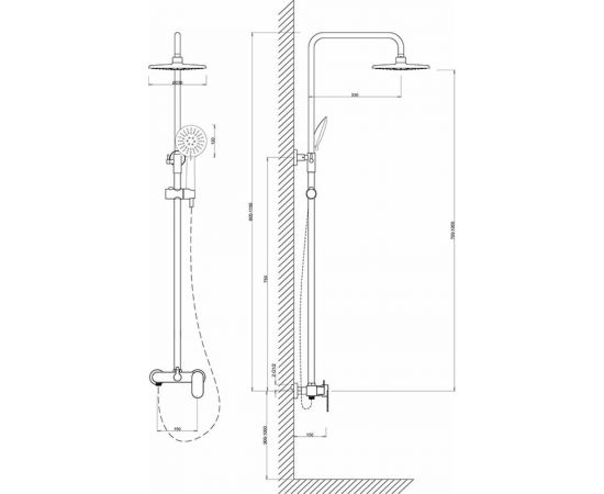 Душевая система cо смесителем для душа MELODIA Rock MSC00105C хром 14521 – изображение 2