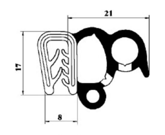 Уплотнитель двери Sonatex ВАЗ-2108 в бухтах 50 м 102384 – изображение 2