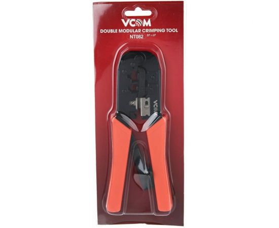 Обжимные клещи VCOM для разъемов RJ45, RJ12, RJ11, 6p6c,8p8c, с фиксатором NT082 – изображение 2