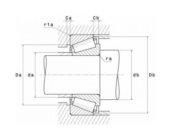 Однорядный конический роликоподшипник НСН 50x110x27 30310 – изображение 4