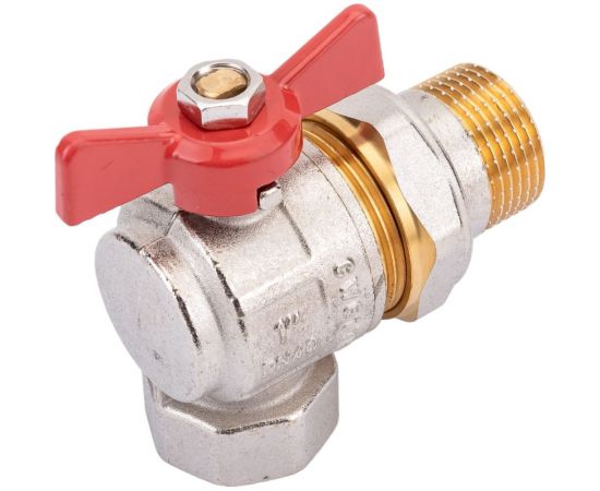 Шаровой угловой кран AV Engineering 1 нар-вн бабочка AVE094001E – изображение 2