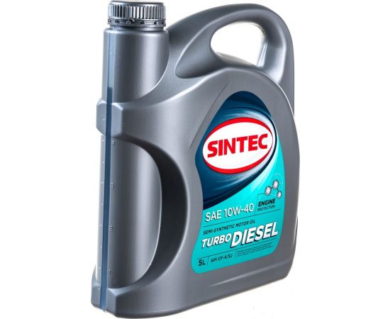 Масло полусинтетическое SINTEC TURBO DIESEL (5 л; 10W-40; CF-4/CF/SJ) Обнинскоргсинтез 122445 – изображение 2