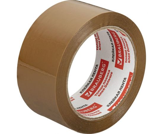 Клейкая лента BRAUBERG 50 мм х 66 м, упаковочная, усиленная, морозостойкая, коричневая, 50 мкм, 440113 – изображение 5