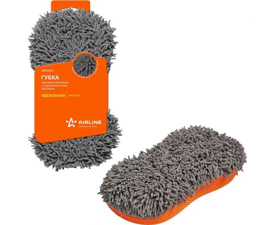 Губка-шиншилла Airline микроворс с коралловой тканью, 22х10х5 см ABEN002 