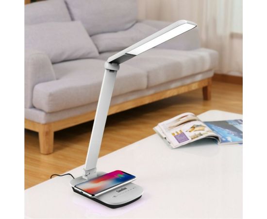 Настольный светильник с беспроводной зарядкой Camelion KD-825, C01, белый, LED 14161 – изображение 2