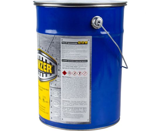 Грунт - эмаль PANZER по ржавчине 3 в 1 гладкая, зеленая, 5 кг 219846 – изображение 3
