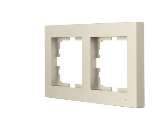 2-ая горизонтальная рамка Lezard VESNA без вставки, титан 742-3700-147 – изображение 4