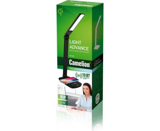 Настольный светильник с беспроводной зарядкой Camelion KD-825, C01, белый, LED 14161 – изображение 3