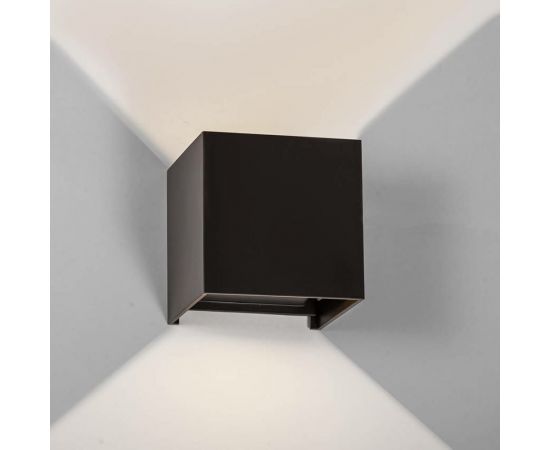 Настенный светильник MAKSBRIGHT вверх/вниз, 6Вт, 620лм, IP65, черный, 100х100х100мм MB-EX-CUBE – изображение 7