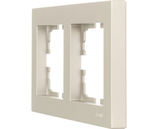 2-ая горизонтальная рамка Lezard VESNA без вставки, титан 742-3700-147 – изображение 3