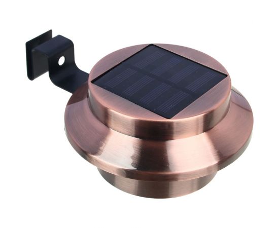 Фонарь на солнечной батарее INBLOOM медный, d12x6см, 3LED*белый, 1x1.2V NI-MH АА 600 mAh, металл 475-310 – изображение 3