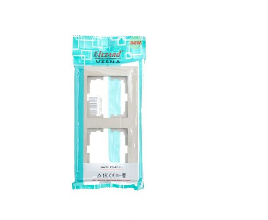 2-ая горизонтальная рамка Lezard VESNA без вставки, титан 742-3700-147 – изображение 2