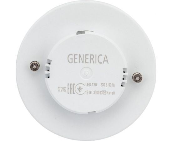 Светодиодная лампа GENERICA T80 таблетка 12Вт 230В 3000К GX53 LL-T80-12-230-30-GX53-G – изображение 2