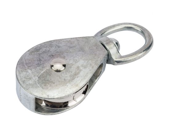 Блок для троса Невский Крепеж одинарный, цинк, металлический шкив, 40 мм, 1 шт. 826077 – изображение 2