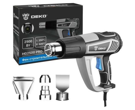 Строительный фен DEKO HG2500 PRO 2500 Вт, с LCD дисплеем 063-4336 