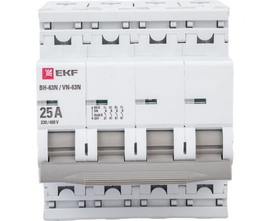 Выключатель нагрузки EKF 4P 25А ВН-63N PROxima S63425 