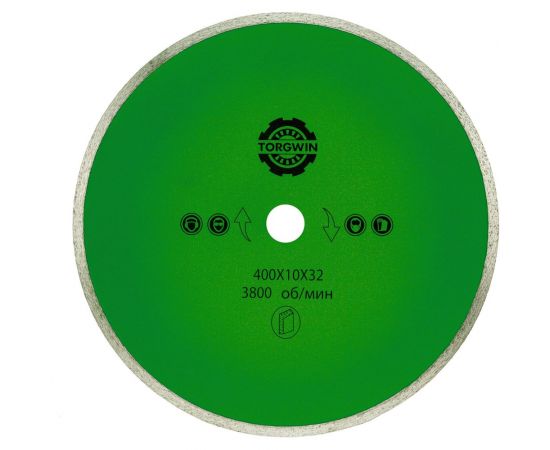 Диск алмазный сплошной по граниту 400х10х3.2х32/25.4 мм TORGWIN S98142 