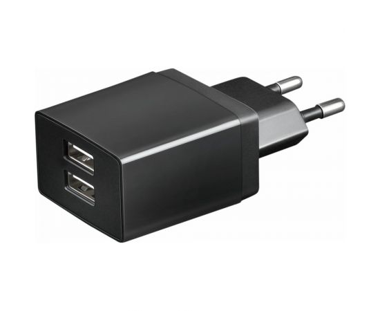 Универсальное сетевое зарядное устройство AKAI 2 USB 3.1A черный CH-6C04B 