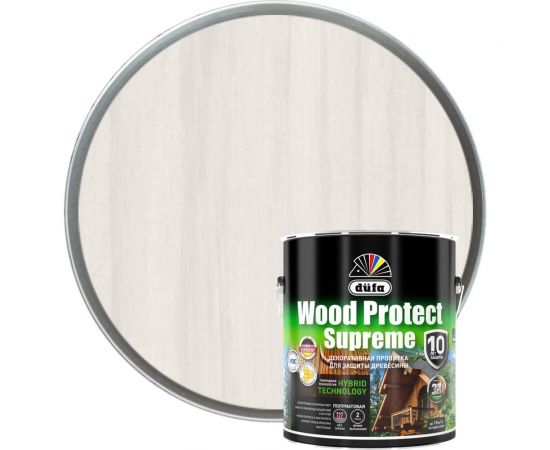 Пропитка Dufa WOOD PROTECT Supreme, белая 2,5 л МП00-008385 