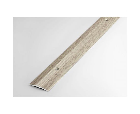 Порог прямой алюминиевый декоративный (28 мм, 1,8 м, Дуб беленый) ЛУКА УТ000005643 