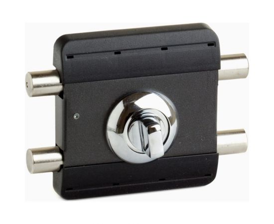 Накладной замок Поливектор ""Барьер-Каре"" с лицевой пластиной хром, длина ключа 80 мм 2433 