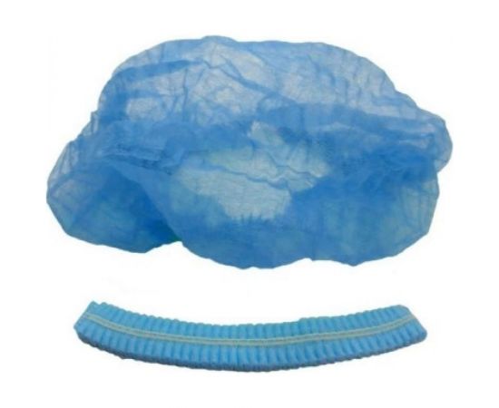 Медицинская шапочка SMZ типа «шарлотта», голубая 100 шт. ГПШар-10/1р-Г 