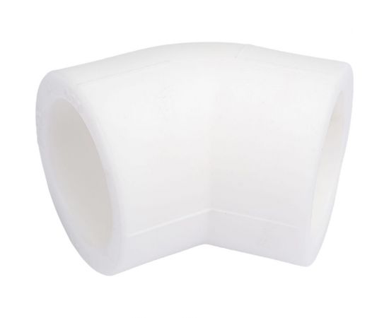 Угольник MeerPlast PP-RC белый Дн25 Ру25 45гр под пайку D200-00970 