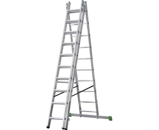 Алюминиевая трехсекционная лестница Новая Высота 3х10 ступеней 2230310 – изображение 8