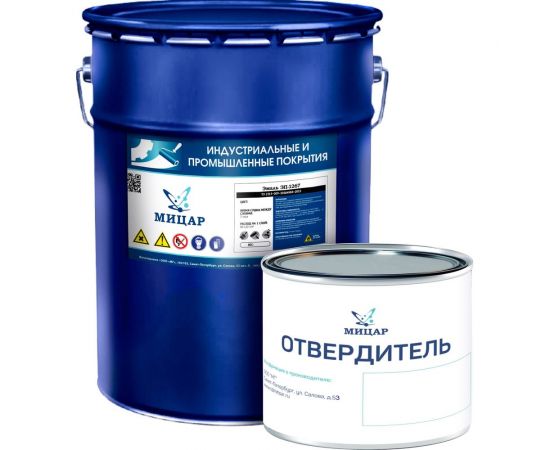 Антикоррозийная эмаль по металлу Мицар ЭП-1267 20 кг 0,4 кг, красно-коричневая УТ000010769 – изображение 5