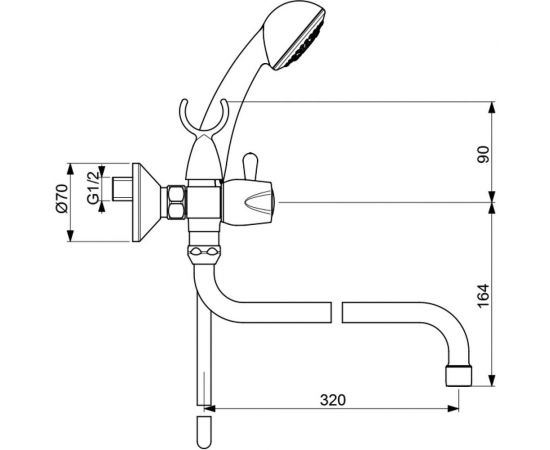 Смеситель для ванны VIDIMA Искар BA167AA – изображение 2