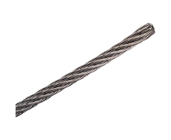 Нержавеющий трос KREPFIELD 3 мм, сталь А2, плетение 7x7, средней мягкости, 50 м 8379А2ТРОС3ММ-50 – изображение 2