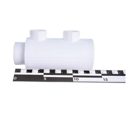 Коллектор Blue Ocean полипропилен 2 отвода - 40х20х2 осевое - 57мм PPRF/FCEUM-01(W)-40х20х2 – изображение 2