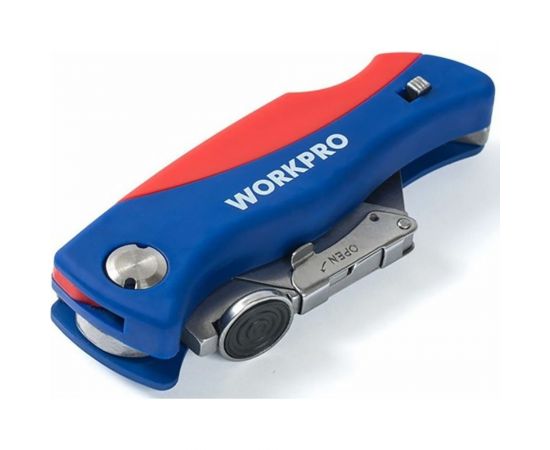 Складной быстросменный нож WORKPRO трапециевидные лезвия WP211006 – изображение 3