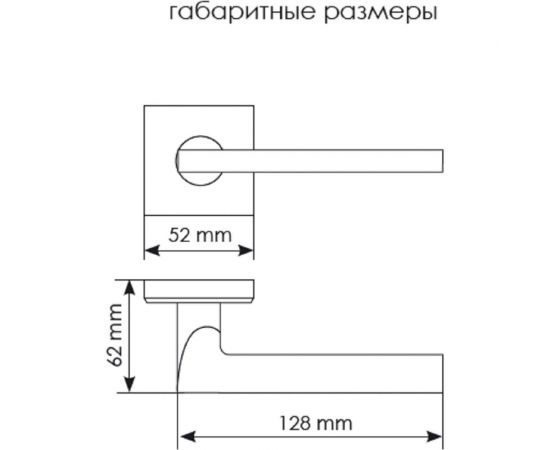 Дверная ручка на квадратной розетке MORELLI MH 50 S6 SC, 6 мм, цвет - мат. хром 9013391 – изображение 2