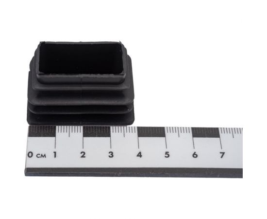 Внутренняя заглушка для трубы Tech-Krep 25x40 мм, черный пластик, 4 шт. пакет 155037 – изображение 2