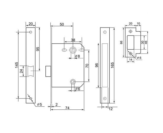 Комплект для двери Фабрика замков FZ SET 17L 170 BK AB СТ-00000985 – изображение 6