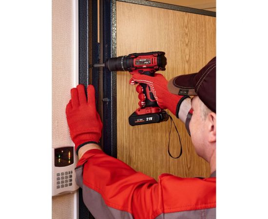 Трикотажные 2-слойные перчатки с ПВХ Фабрика перчаток 10 класс, 6 нитей, красные, р.L 6-10-2С-КР-(L) – изображение 5