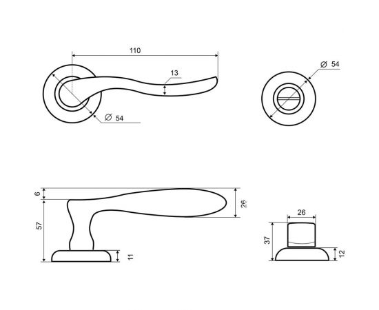 Комплект для двери Фабрика замков FZ SET 17L 170 BK AB СТ-00000985 – изображение 5