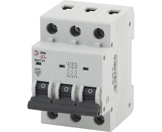 Автоматический выключатель ЭРА PRO NO902239 ВА47-29 3Р, 63А, 4,5кА, кривая D Б0048832 