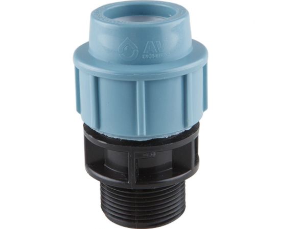 Муфта ПНД компрессионная с наружной резьбой (20 ммx3/4") AV Engineering AVE1062034 