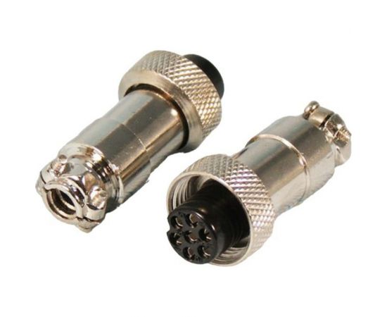 Разъем MIC12 7P гнездо Pro Legend металл на кабель, PL2219 