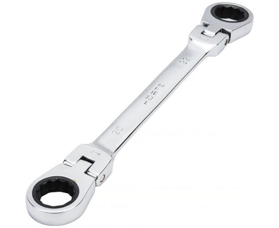 Накидной двусторонний ключ HORTZ 20х22 трещ/шарн. хромированный HOR 118764 